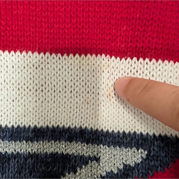 Vintage Tiara Stars & Stripes Sweater Womens Size XL Patriotic USA Long Sleeve - Picture 4 of 11